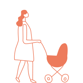 産前産後休業・育児休業を表すイラスト