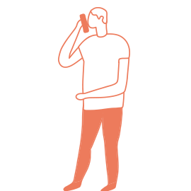 パソコン、スマホ貸与を表すイラスト