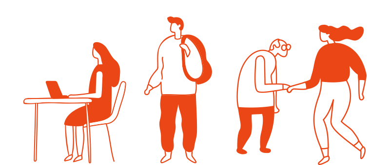 様々な職種を表すイラスト