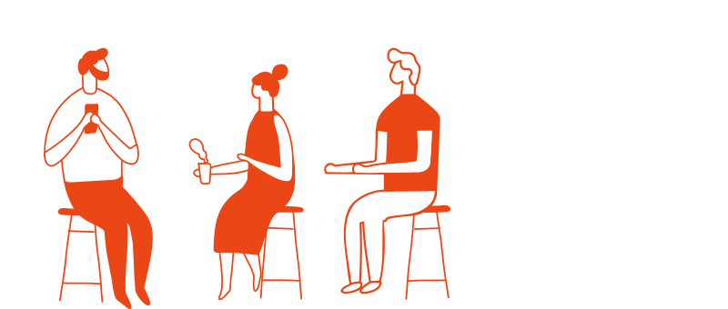 対話する人たちのイラスト